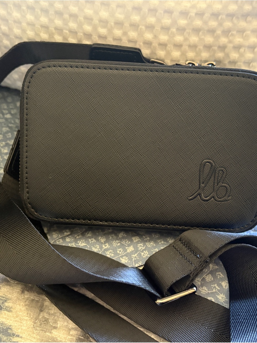 New Black  Crossbody Bag with Subtle Logo